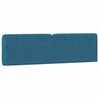 Hoofdbordkussen 180 cm fluweel blauw