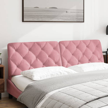 Hoofdbordkussen 180 cm fluweel roze