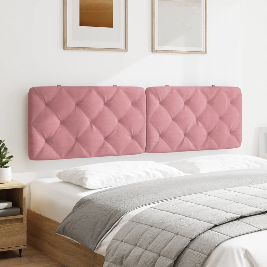 Hoofdbordkussen 180 cm fluweel roze