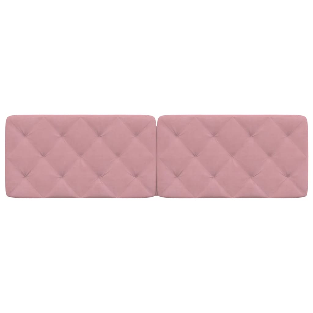 Hoofdbordkussen 180 cm fluweel roze