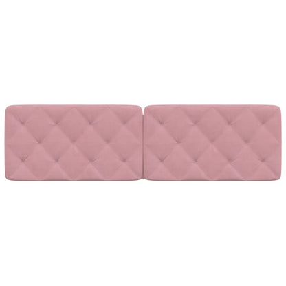 Hoofdbordkussen 180 cm fluweel roze