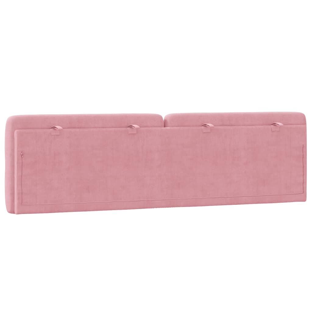 Hoofdbordkussen 180 cm fluweel roze