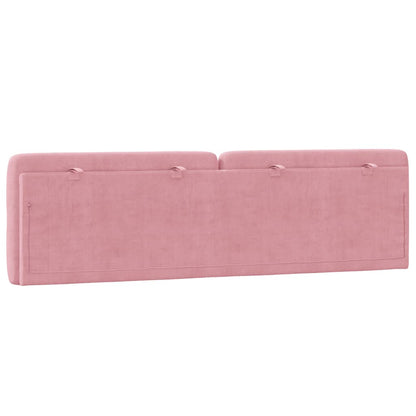 Hoofdbordkussen 180 cm fluweel roze