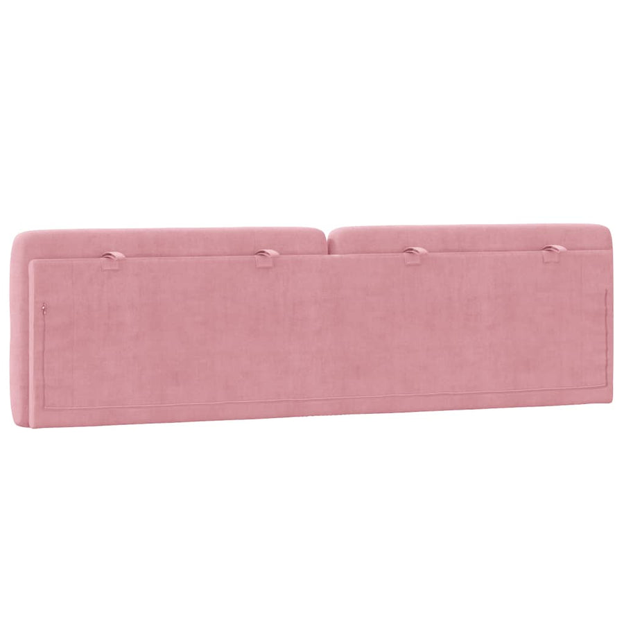 Hoofdbordkussen 180 cm fluweel roze