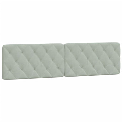Hoofdbordkussen Velvet 200 cm Lichtgrijs