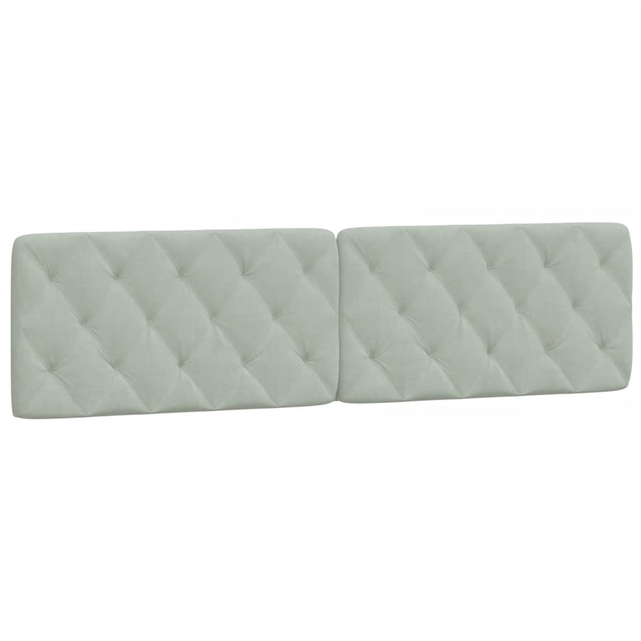 Hoofdbordkussen Velvet 200 cm Lichtgrijs