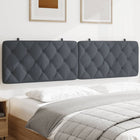 Headboard cushion 200 cm velvet dark grey