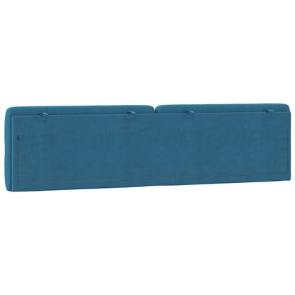Hoofdbordkussen 200 cm fluweel blauw