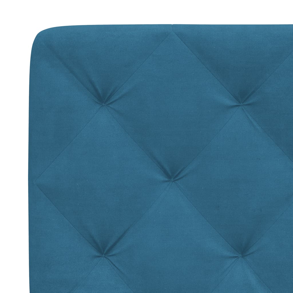 Hoofdbordkussen 200 cm fluweel blauw