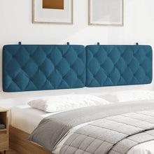 Hoofdbordkussen 200 cm fluweel blauw