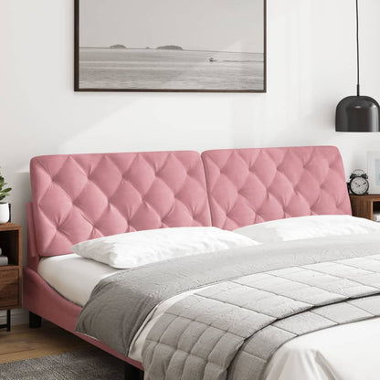 Hoofdbordkussen 200 cm fluweel roze