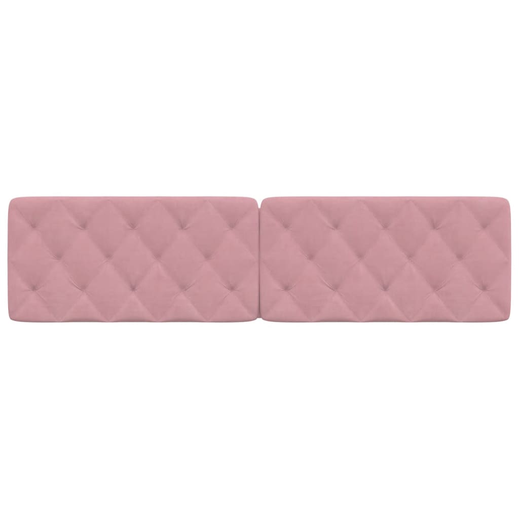 Hoofdbordkussen 200 cm fluweel roze