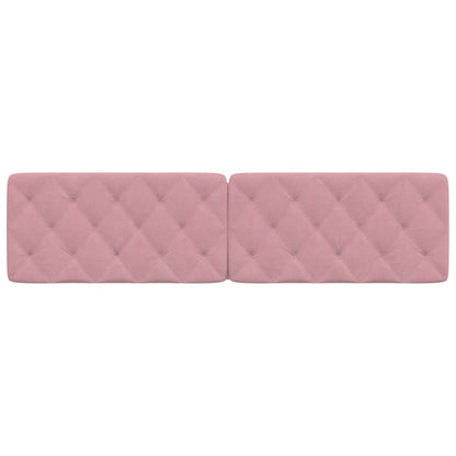 Hoofdbordkussen 200 cm fluweel roze
