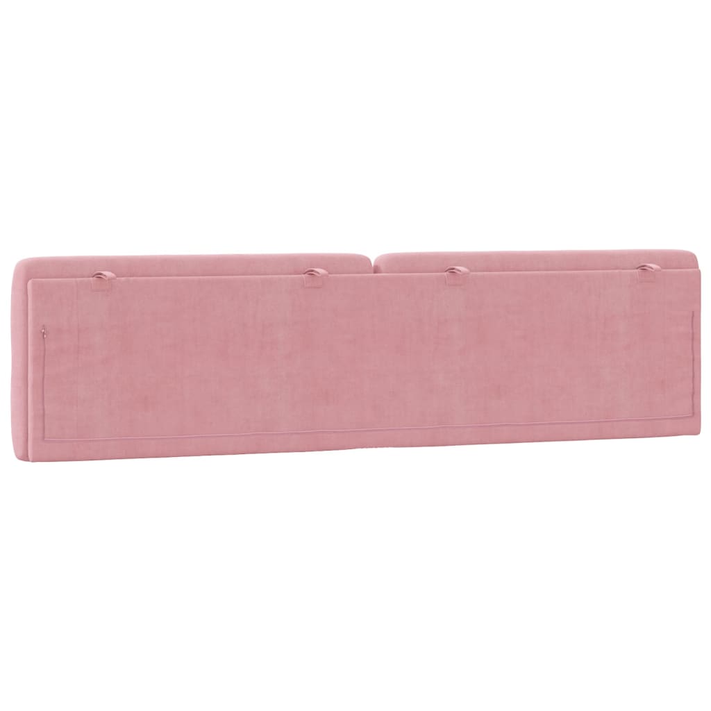 Hoofdbordkussen 200 cm fluweel roze