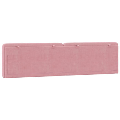 Hoofdbordkussen 200 cm fluweel roze