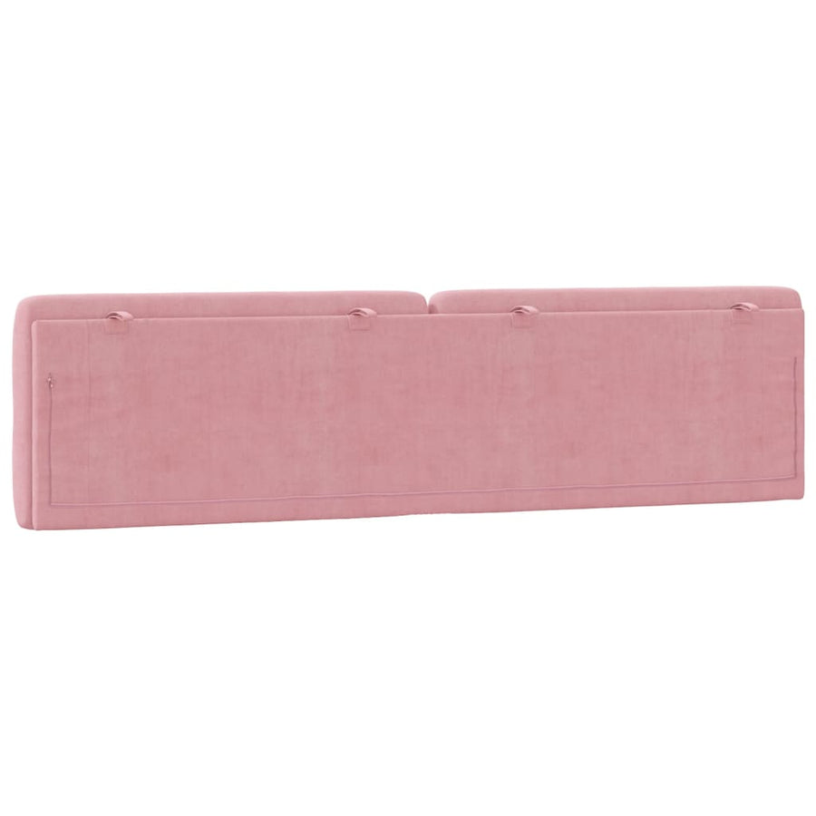 Hoofdbordkussen 200 cm fluweel roze