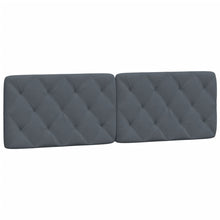Hoofdbordkussen 152 cm fluweel donkergrijs