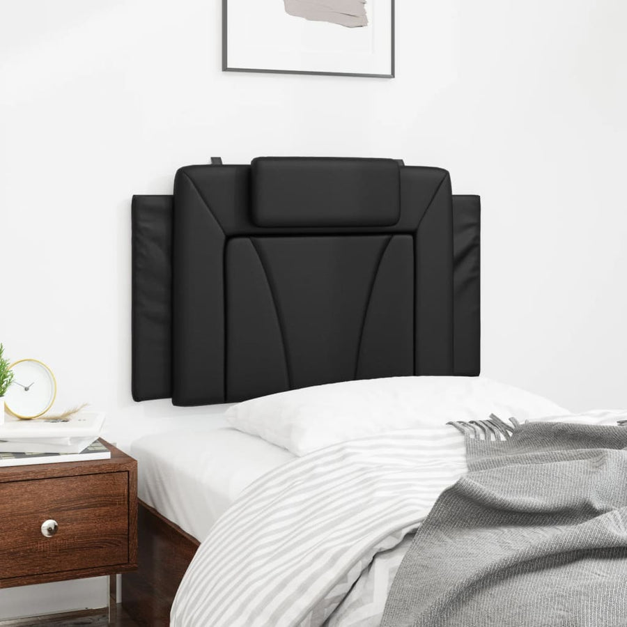 Hoofdbordkussen Kunstleer Zwart 80 cm