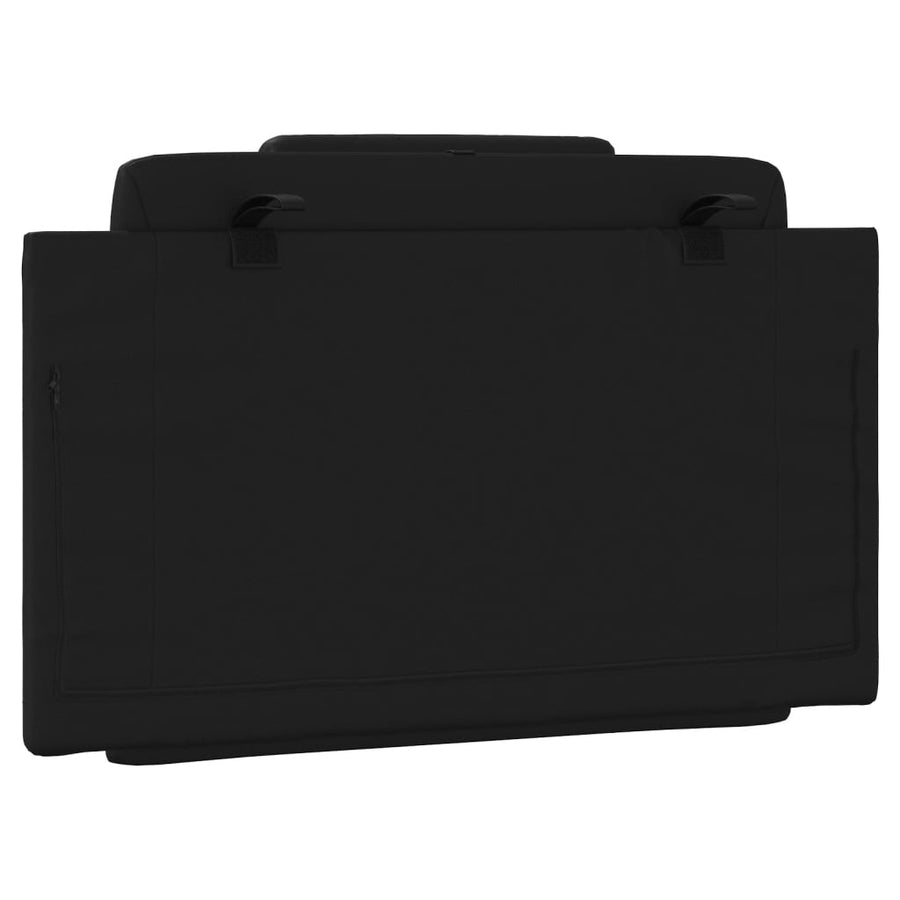 Hoofdbordkussen Kunstleer Zwart 80 cm