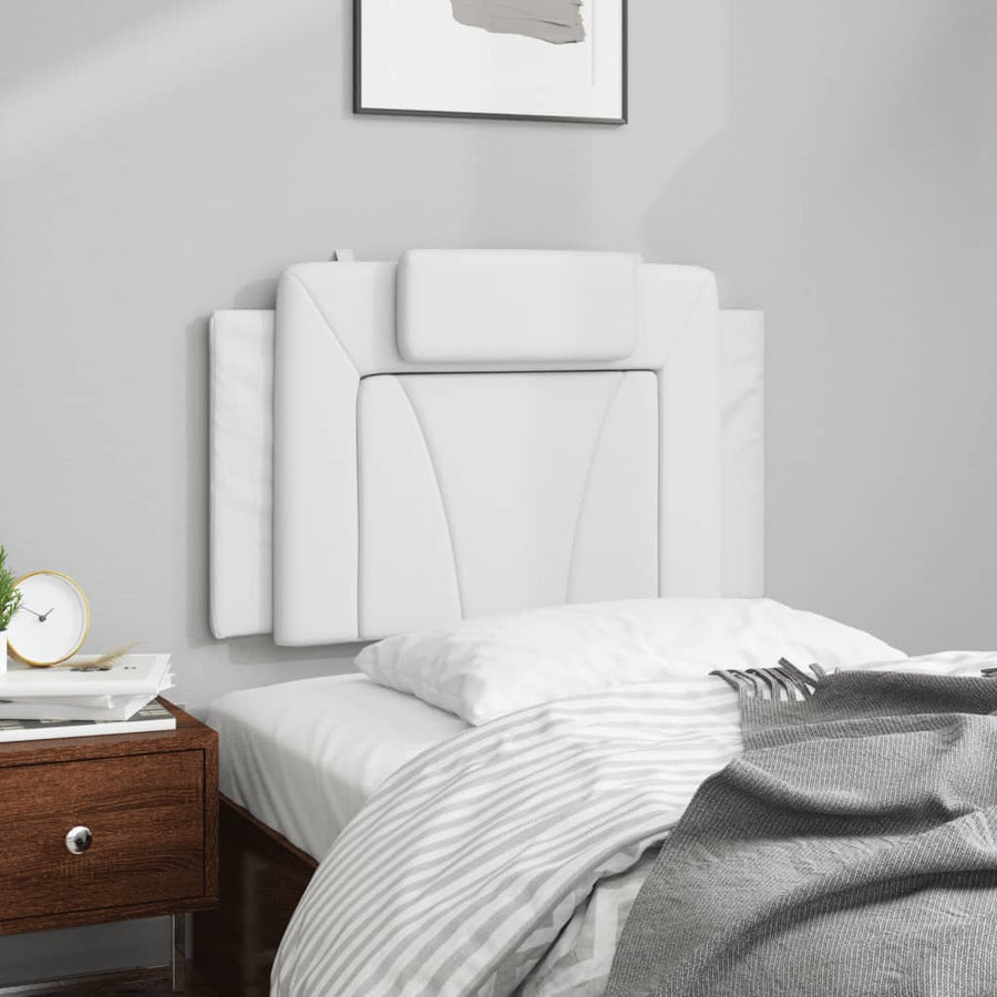 Hoofdbordkussen Kunstleer Wit 80 cm