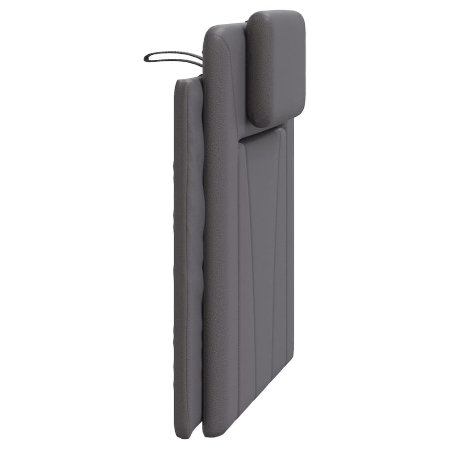 Hoofdbordkussen Kunstleer Grijs 80 cm
