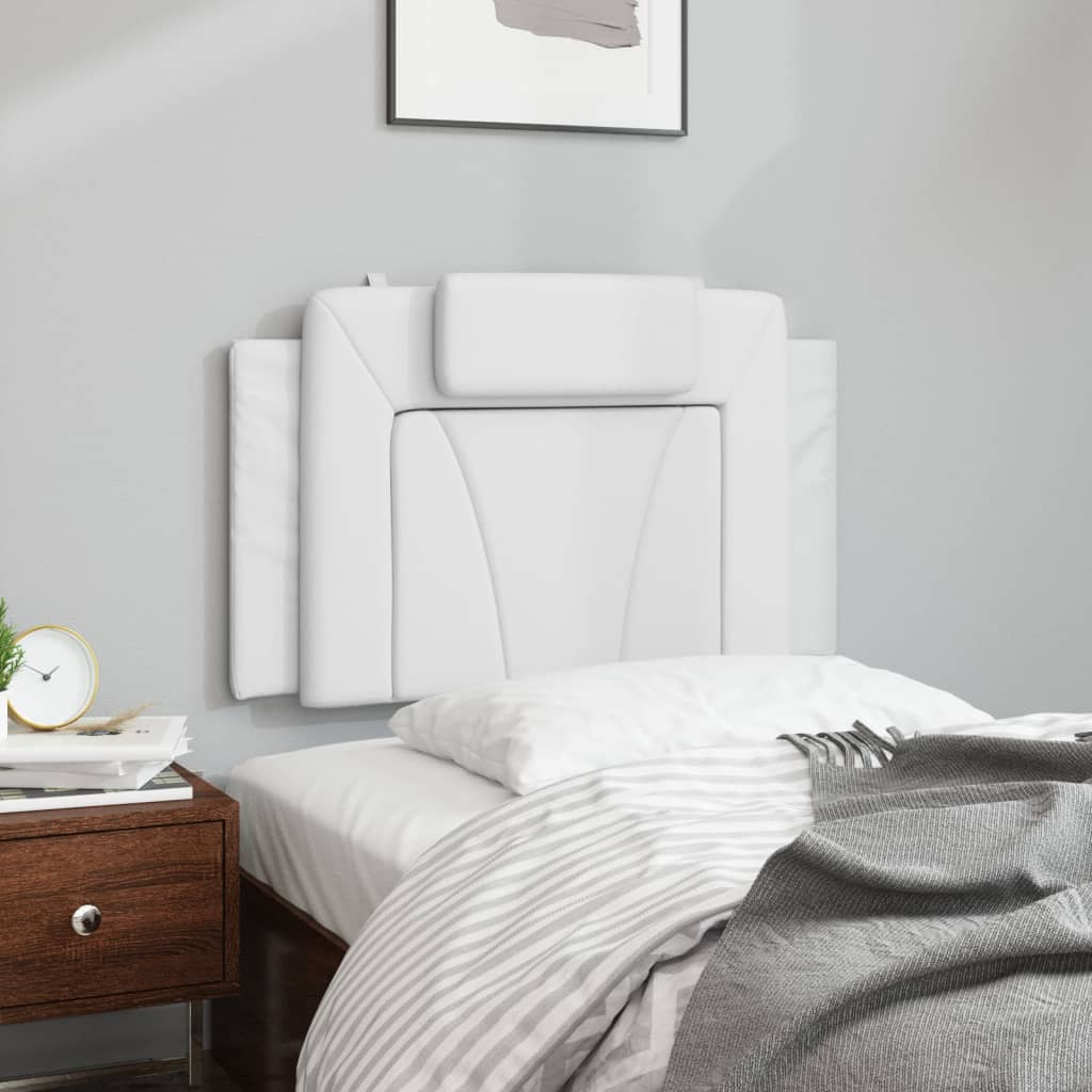 Hoofdbordkussen Kunstleer Wit 90 cm