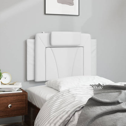 Hoofdbordkussen Kunstleer Wit 90 cm