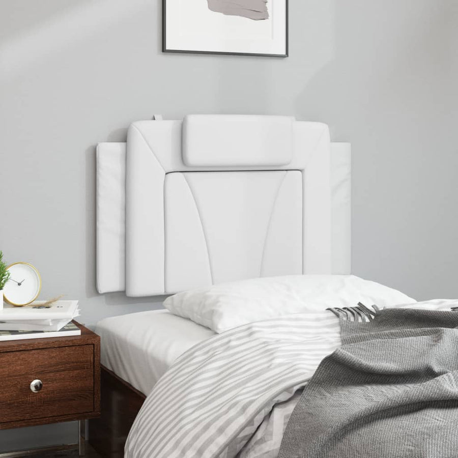 Hoofdbordkussen Kunstleer Wit 90 cm