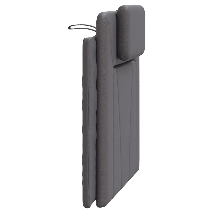 Hoofdbordkussen Kunstleer Grijs 90 cm