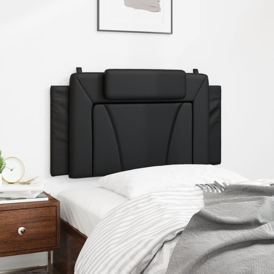 Hoofdbordkussen Kunstleer Zwart 100 cm