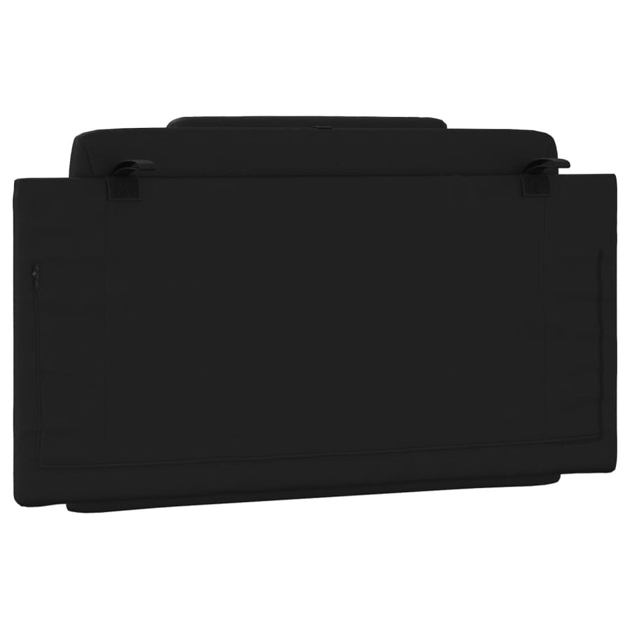 Hoofdbordkussen Kunstleer Zwart 100 cm