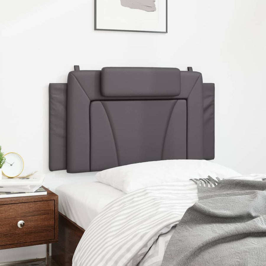 Hoofdbordkussen Kunstleer Grijs 100 cm