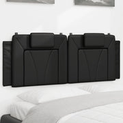Hoofdbordkussen 120 cm kunstleer zwart