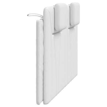 Hoofdbordkussen Kunstleer Wit 120 cm