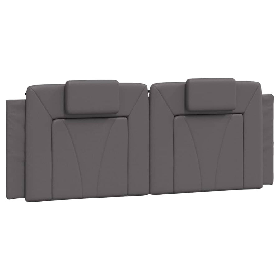 Hoofdbordkussen Kunstleer Grijs 120 cm