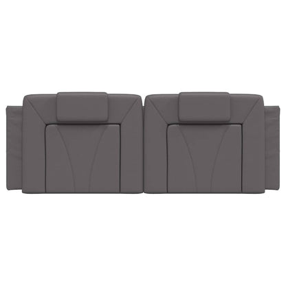 Hoofdbordkussen Kunstleer Grijs 120 cm