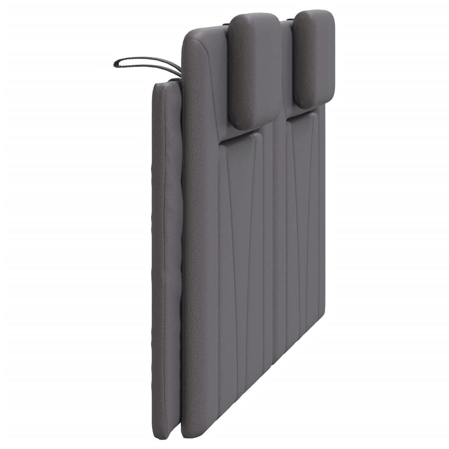 Hoofdbordkussen Kunstleer Grijs 120 cm