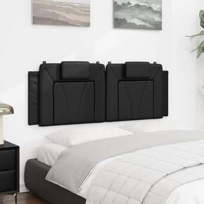 Hoofdbordkussen "Viana" 137 cm kunstleer zwart