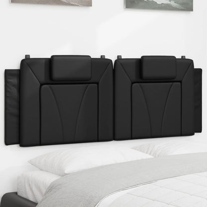Hoofdbordkussen "Viana" 137 cm kunstleer zwart