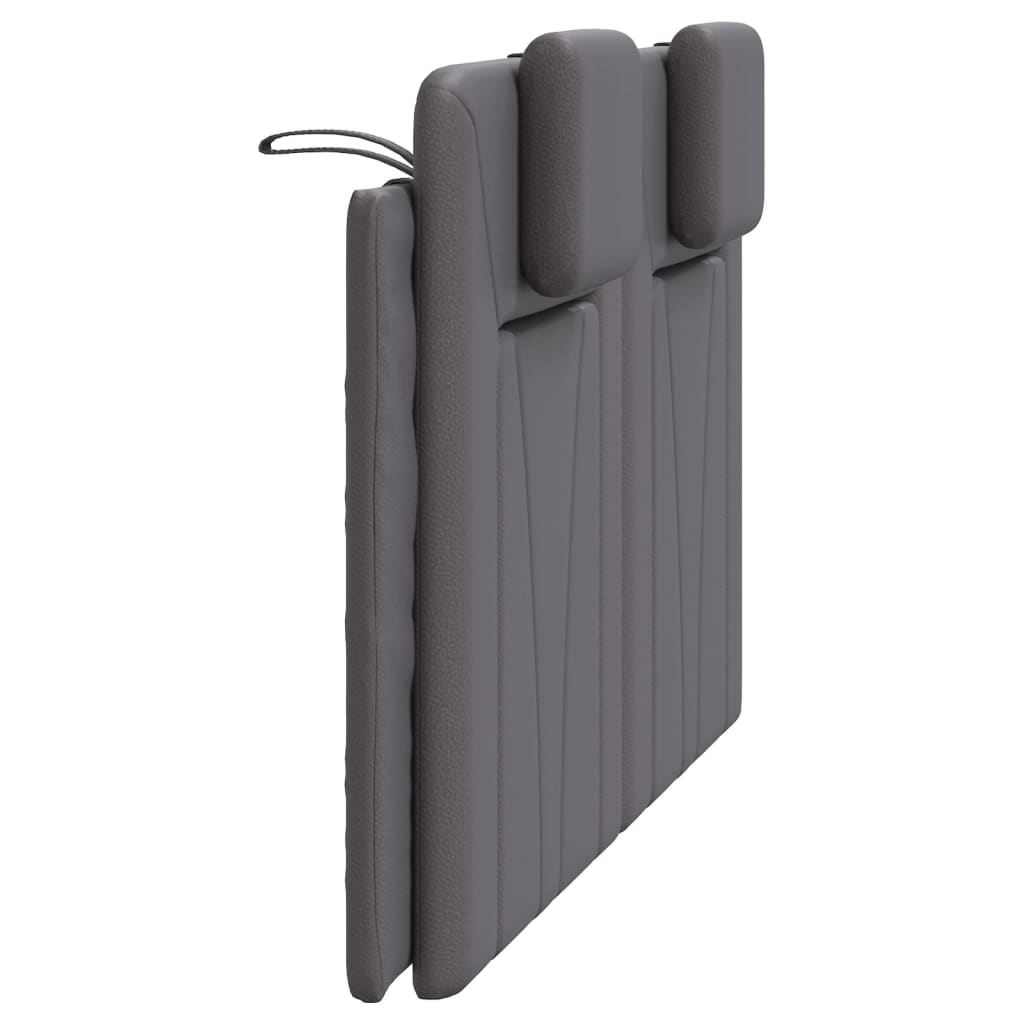 Hoofdbordkussen 140 cm kunstleer grijs