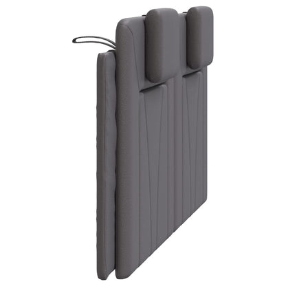 Hoofdbordkussen 140 cm kunstleer grijs