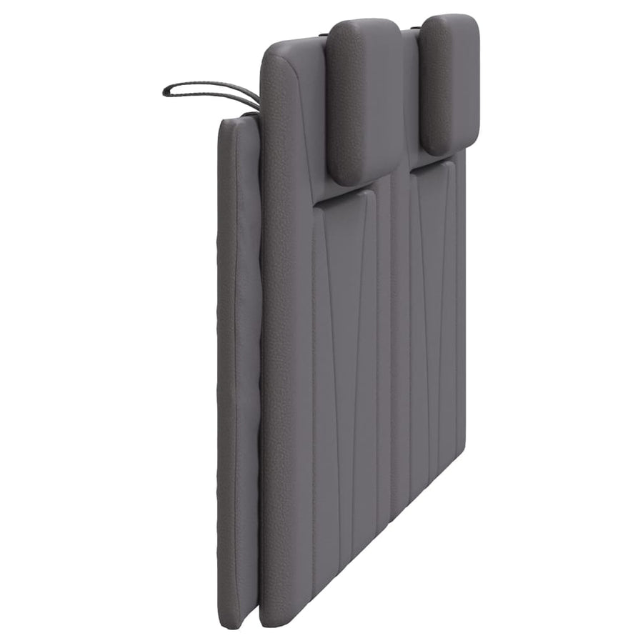 Hoofdbordkussen 140 cm kunstleer grijs