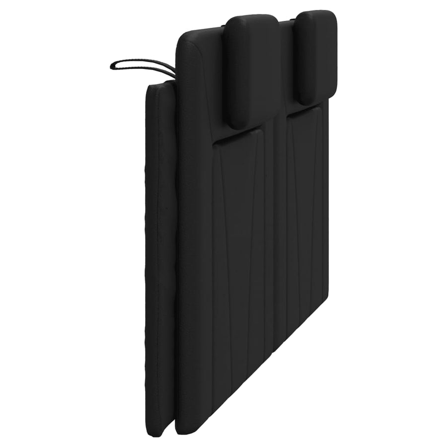 Hoofdbordkussen 160 cm kunstleer zwart