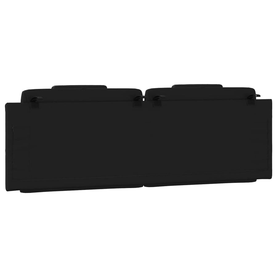 Hoofdbordkussen 160 cm kunstleer zwart