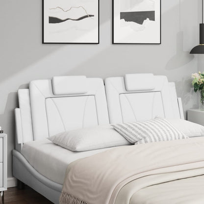 Hoofdbordkussen 160 cm kunstleer wit