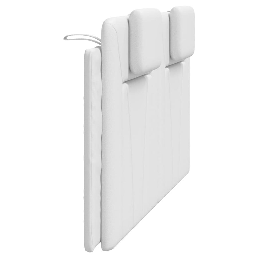 Hoofdbordkussen 160 cm kunstleer wit