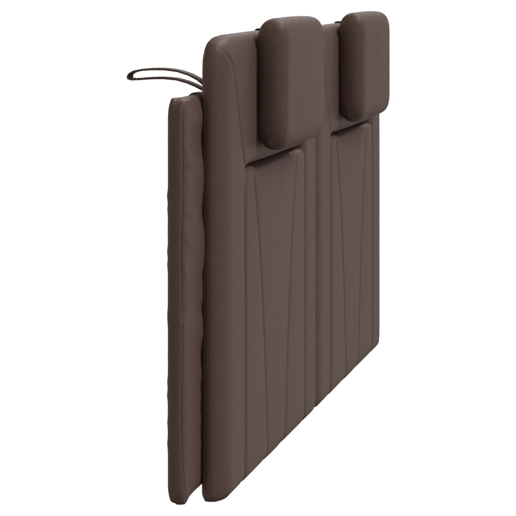 Hoofdbordkussen 160 cm kunstleer bruin