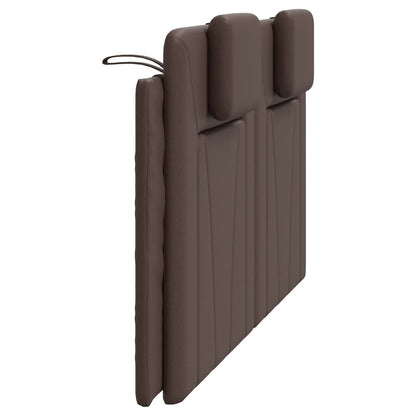 Hoofdbordkussen 160 cm kunstleer bruin