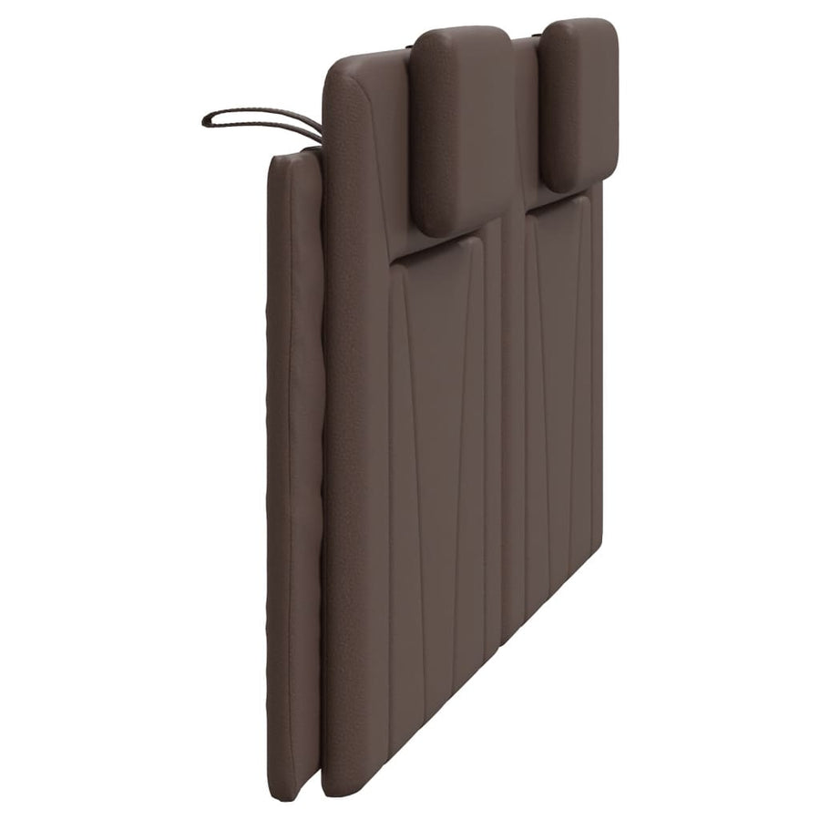 Hoofdbordkussen 160 cm kunstleer bruin