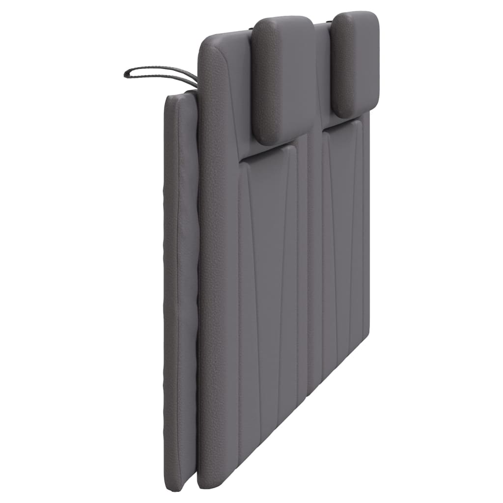 Hoofdbordkussen 160 cm kunstleer grijs
